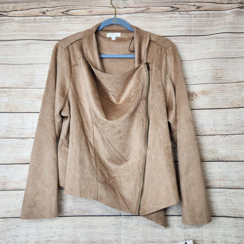 NWT Ophelia Roe Woman's Faux Wrap Zipper Front Long Sleeve Jacket Plus Size 1X